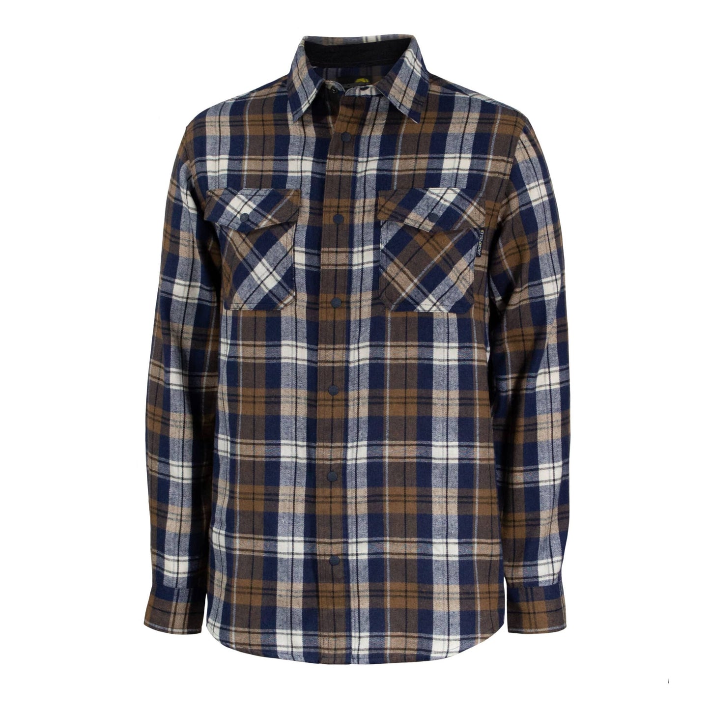 CHEMISE DE FLANELLE À BOUTONS PRESSION (SNAPS) - BRONZE & BLEU