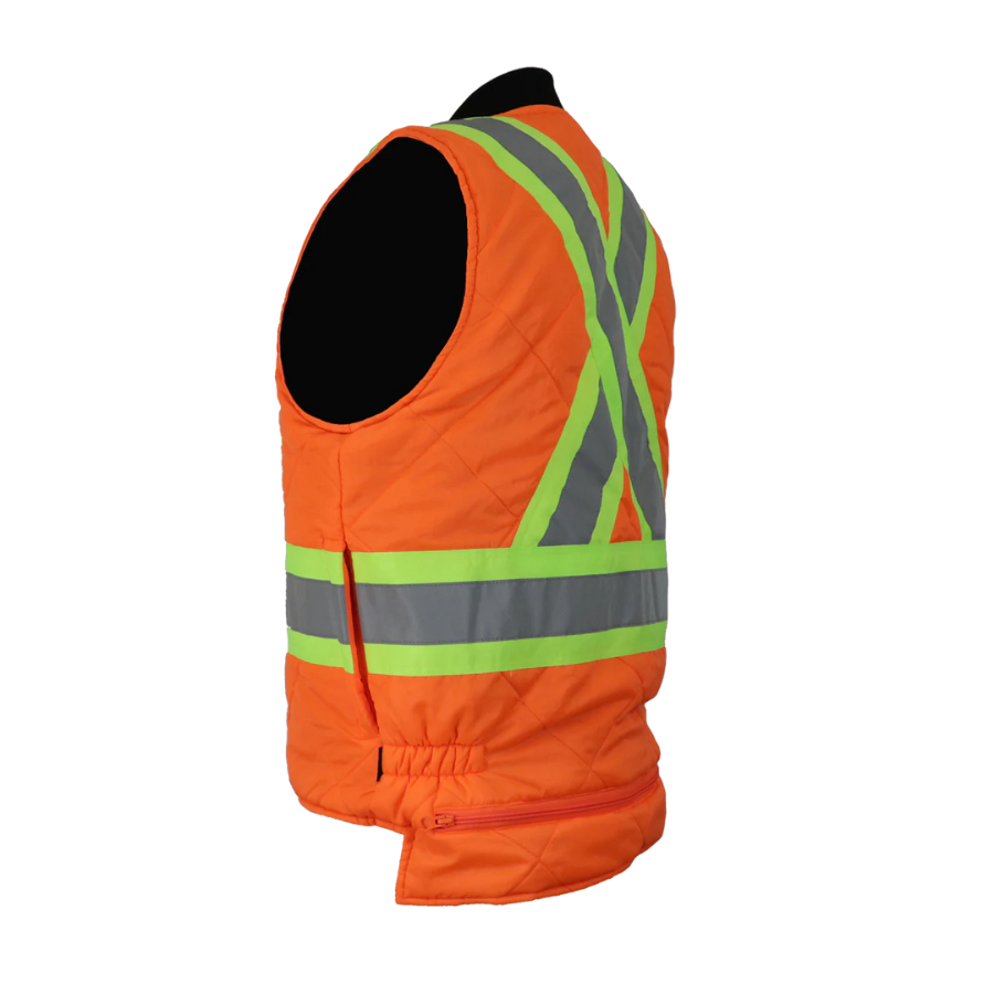 VESTE DE SÉCURITÉ RÉVERSIBLE DOUBLÉE ORANGE/NOIR GATTS