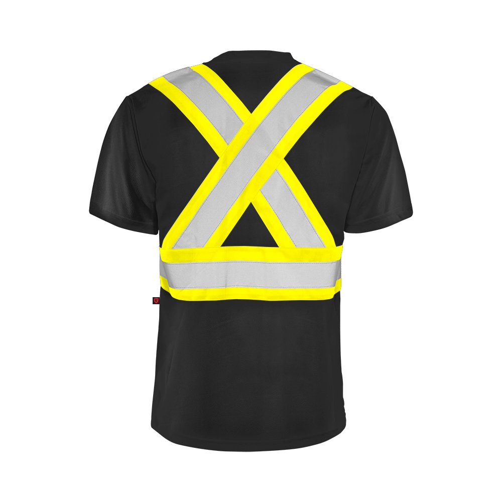 CHANDAIL DE CIRCULATION POLYESTER MANCHES COURTES NOIR WASIP