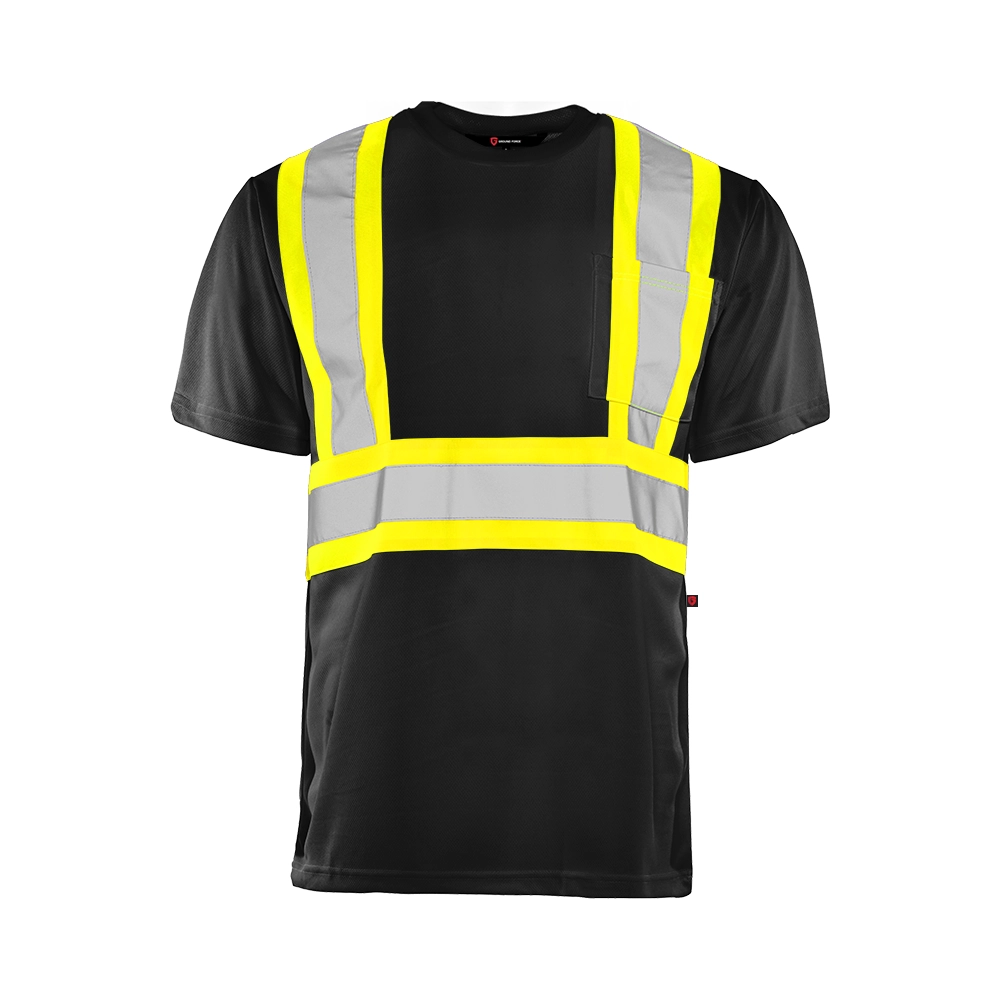 CHANDAIL DE CIRCULATION POLYESTER MANCHES COURTES NOIR WASIP