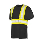 CHANDAIL DE CIRCULATION POLYESTER MANCHES COURTES NOIR WASIP