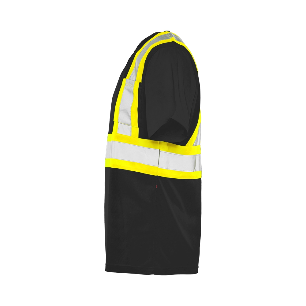 CHANDAIL DE CIRCULATION POLYESTER MANCHES COURTES NOIR WASIP