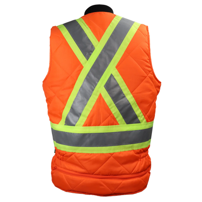 VESTE DE SÉCURITÉ RÉVERSIBLE DOUBLÉE ORANGE/NOIR GATTS