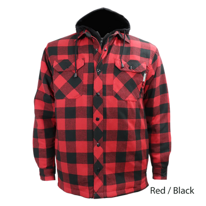 CHEMISE DE TRAVAIL EN FLANELLE DOUBLÉE AVEC CAPUCHON (3 COULEURS) GATTS
