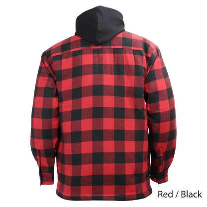 CHEMISE DE TRAVAIL EN FLANELLE DOUBLÉE AVEC CAPUCHON (3 COULEURS) GATTS