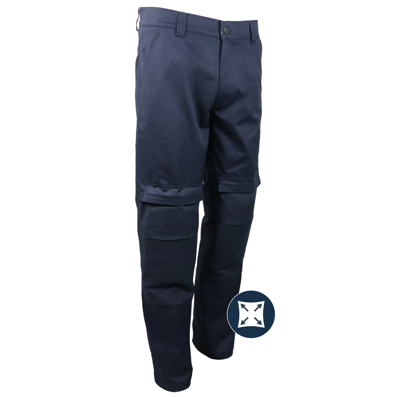 PANTALON DE TRAVAIL EXTENSIBLE AVEC GENOUILLÈRE AMOVIBLE BLEU GATTS