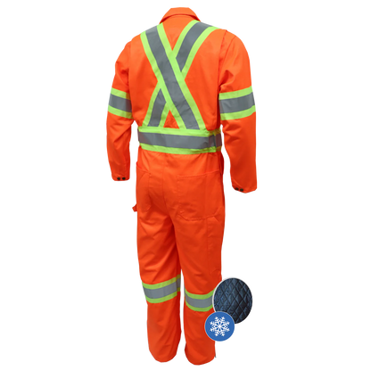 COMBINAISON | COVERALL DOUBLÉ ZIPPER 30" AUX JAMBES ORANGE GATTS