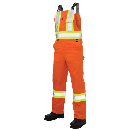 SALOPETTE DE SÉCURITÉ EN SERGÉ ORANGE TOUGH DUCK