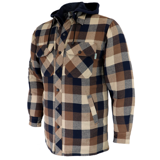 CHEMISE DE FLANELLE DOUBLÉE AVEC CAPUCHON GATTS