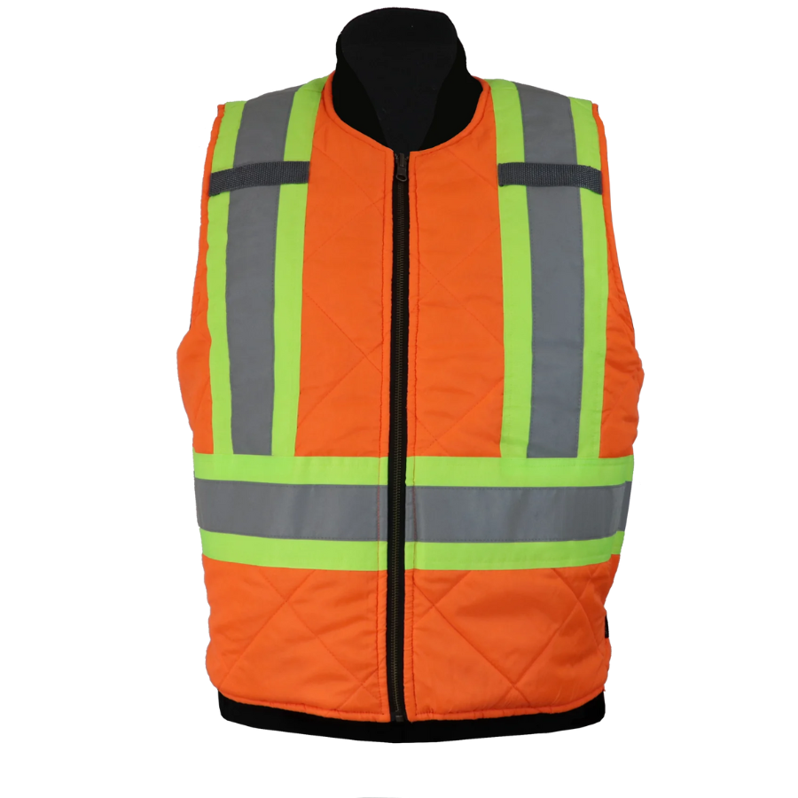 VESTE DE SÉCURITÉ RÉVERSIBLE DOUBLÉE ORANGE/NOIR GATTS