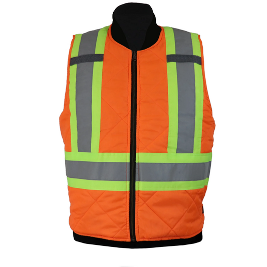 VESTE DE SÉCURITÉ RÉVERSIBLE DOUBLÉE ORANGE/NOIR GATTS