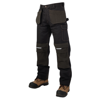 PANTALON D'ENTREPRENEUR EXTENSIBLE INDÉCHIRABLE COUPLE AMPLE NOIR TOUGH DUCK