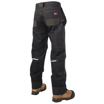 PANTALON D'ENTREPRENEUR EXTENSIBLE INDÉCHIRABLE COUPLE AMPLE NOIR TOUGH DUCK