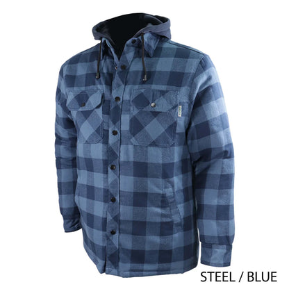 CHEMISE DE TRAVAIL EN FLANELLE DOUBLÉE AVEC CAPUCHON (3 COULEURS) GATTS