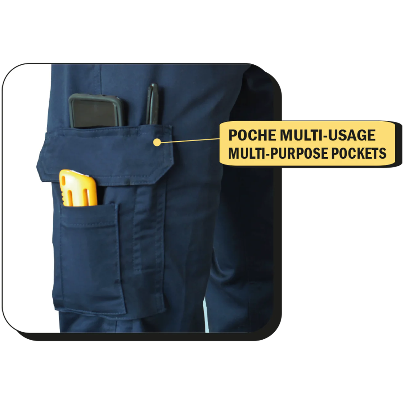 PANTALON COURT CARGO DE TRAVAIL EXTENSIBLE (5 COULEURS) GATTS