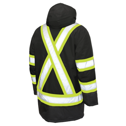 PARKA DE SÉCURITÉ EN POLY-OXFORD DOUBLÉ NOIR TOUGH DUCK