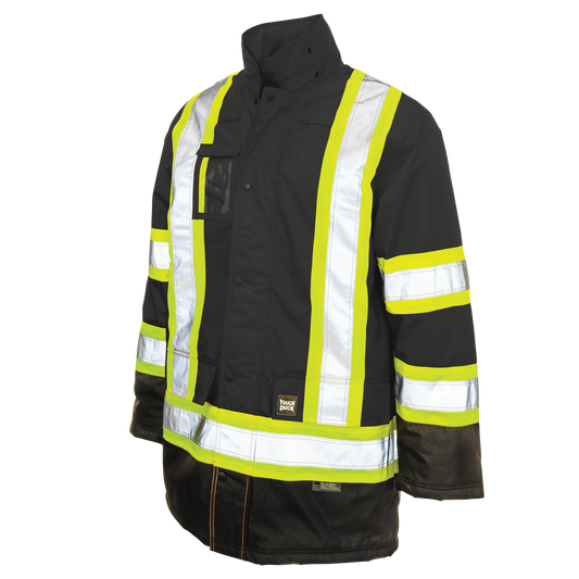 PARKA DE SÉCURITÉ EN POLY-OXFORD DOUBLÉ NOIR TOUGH DUCK