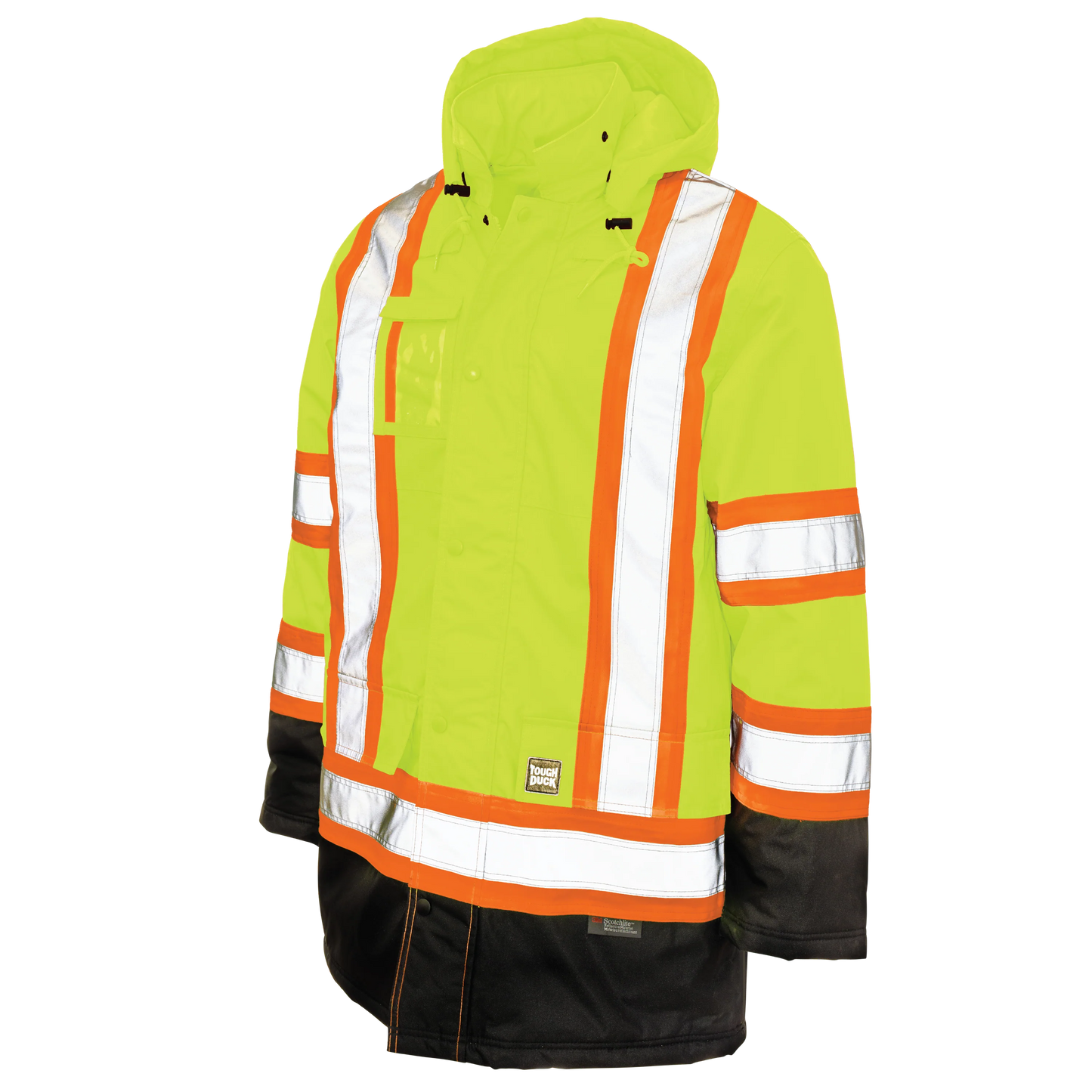 PARKA DE SÉCURITÉ EN POLY-OXFORD DOUBLÉ JAUNE TOUGH DUCK