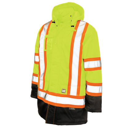 PARKA DE SÉCURITÉ EN POLY-OXFORD DOUBLÉ JAUNE TOUGH DUCK