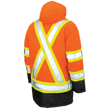 PARKA DE SÉCURITÉ EN POLY-OXFORD DOUBLÉ ORANGE TOUGH DUCK