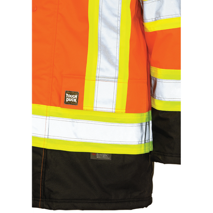 PARKA DE SÉCURITÉ EN POLY-OXFORD DOUBLÉ NOIR TOUGH DUCK