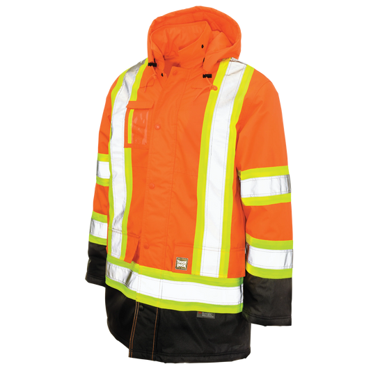 PARKA DE SÉCURITÉ EN POLY-OXFORD DOUBLÉ ORANGE TOUGH DUCK
