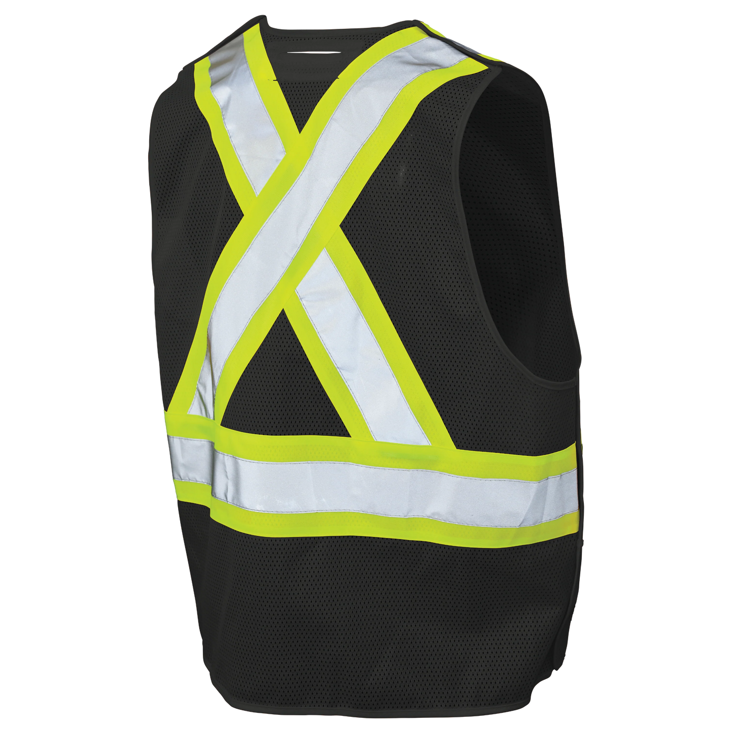 VESTE DE SÉCURITÉ DÉTACHABLE À 5 POINTS EN TISSU MAILLE NOIR TOUGH DUCK