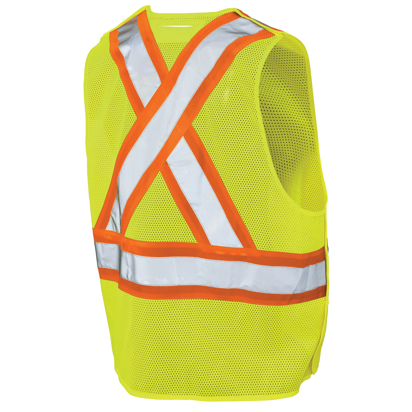 VESTE DE SÉCURITÉ DÉTACHABLE À 5 POINTS EN TISSU MAILLE JAUNE TOUGH DUCK