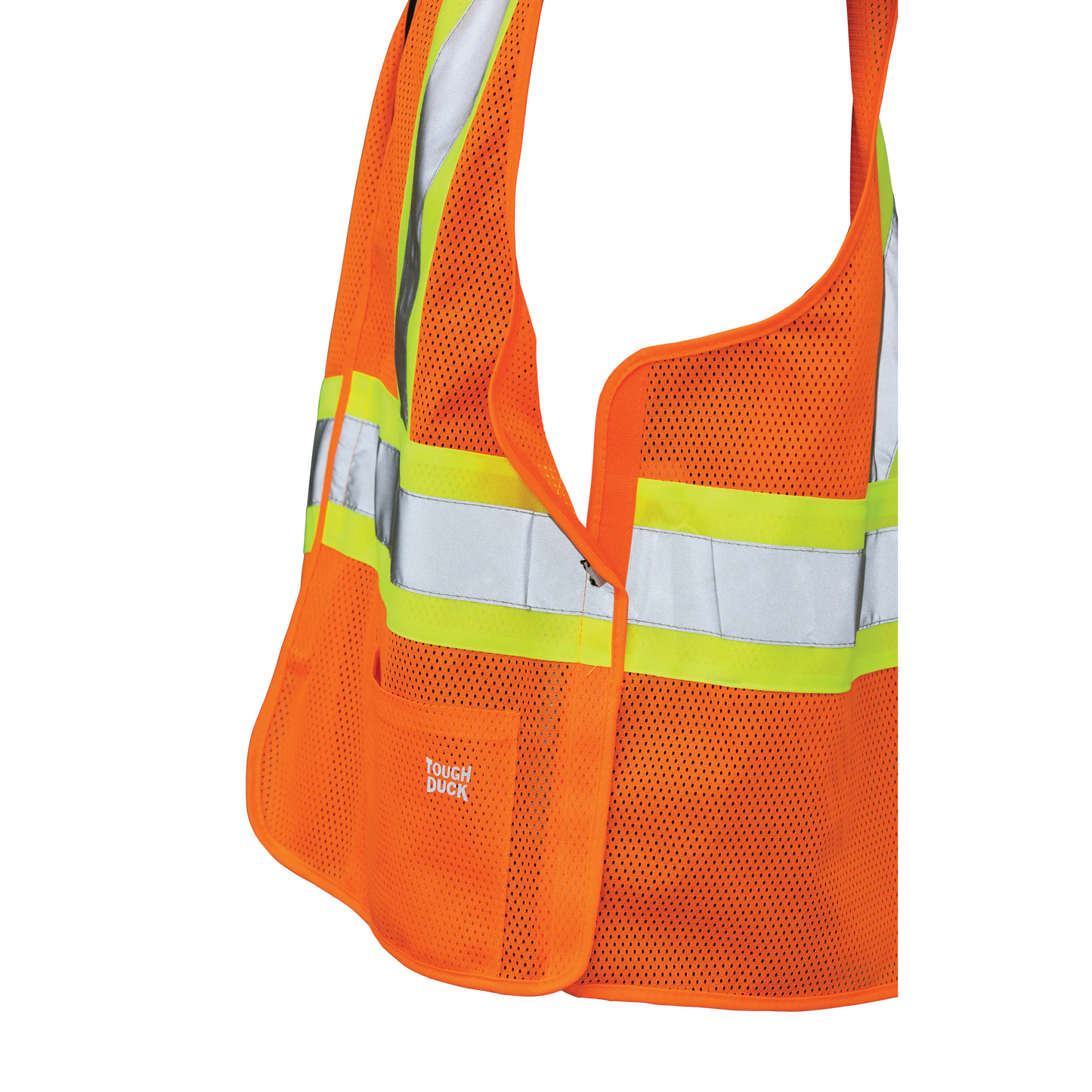 VESTE DE SÉCURITÉ DÉTACHABLE À 5 POINTS EN TISSU MAILLE ORANGE TOUGH DUCK