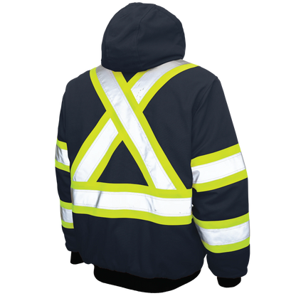 BLOUSON DE SÉCURITÉ AVEC CAPUCHE DÉTACHABLE NOIR TOUGH DUCK