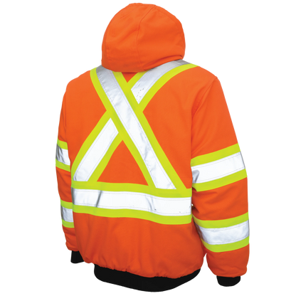 BLOUSON DE SÉCURITÉ AVEC CAPUCHE DÉTACHABLE ORANGE TOUGH DUCK