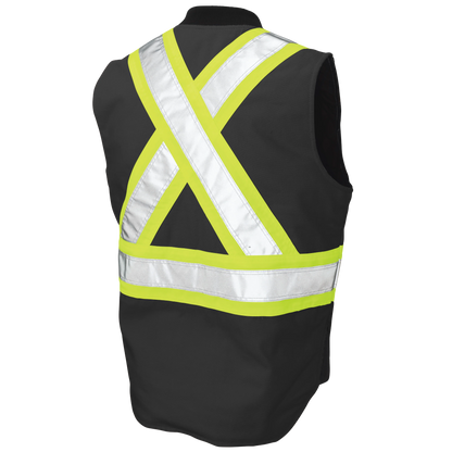 VESTE DE SÉCURITÉ DOUBLÉ NOIR TOUGH DUCK