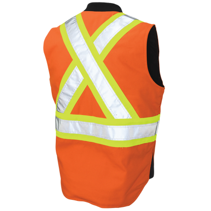 VESTE DE SÉCURITÉ DOUBLÉ ORANGE TOUGH DUCK