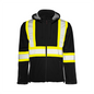 MANTEAU DE SÉCURITÉ SOFT SHELL AVEC CAPUCHE DÉTACHABLE NOIR WASIP
