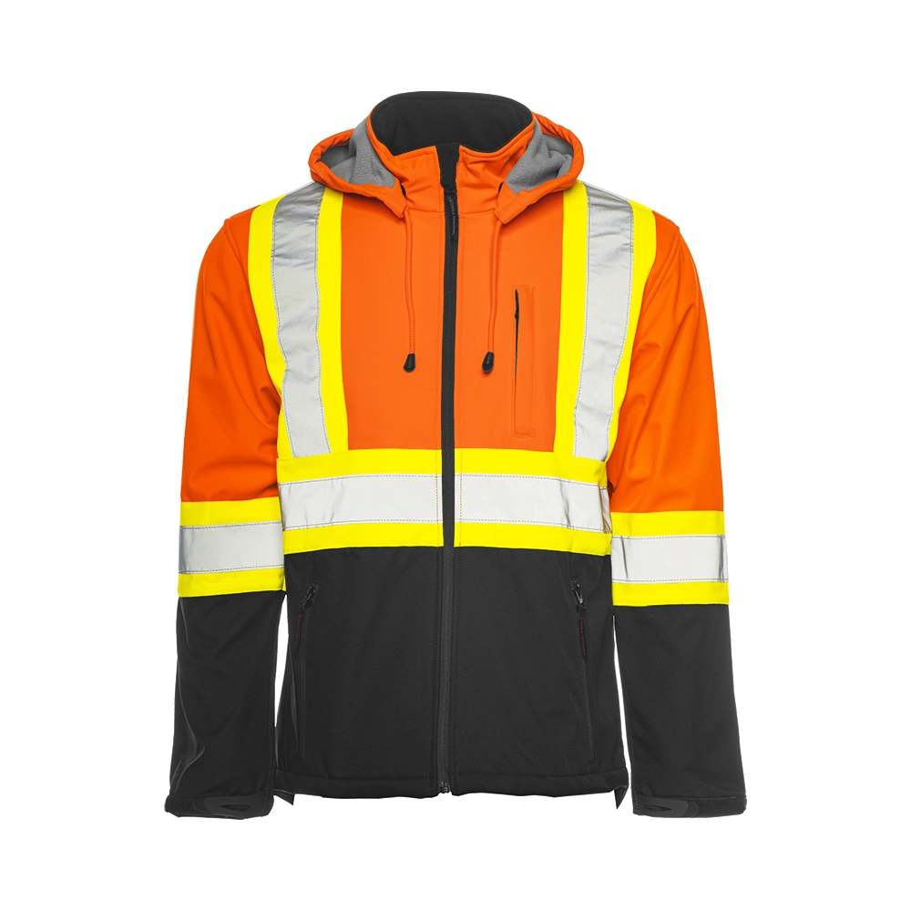 MANTEAU DE SÉCURITÉ SOFT SHELL AVEC CAPUCHE DÉTACHABLE ORANGE WASIP
