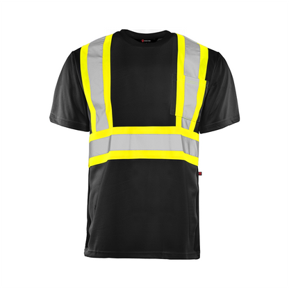 CHANDAIL DE CIRCULATION POLYESTER MANCHES COURTES NOIR WASIP