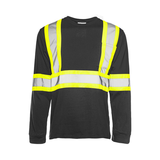 CHANDAIL DE CIRCULATION EN COTON MANCHES LONGUES NOIR WASIP