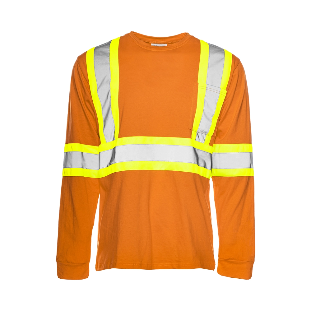CHANDAIL DE CIRCULATION EN COTON MANCHES LONGUES ORANGE WASIP