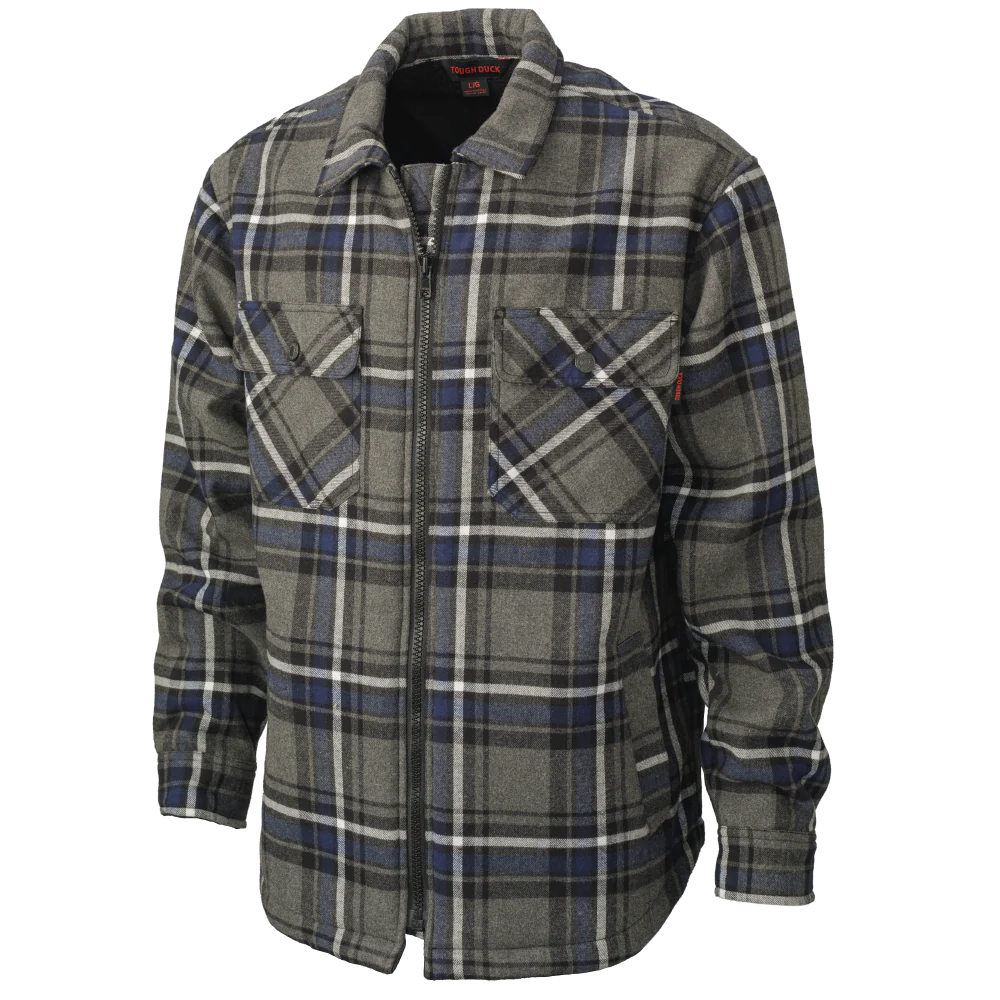 MANTEAU-CHEMISE EN FLANELLE CONTRECOLLÉ À DU SHERPA (3 COULEURS) TOUGH DUCK