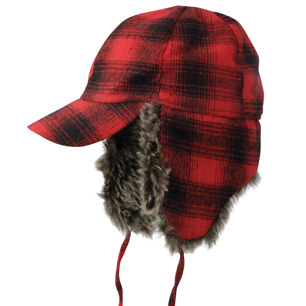 CASQUETTE À CARREAUX AVEC CACHE-OREILLES (2 COULEURS) TOUGH DUCK