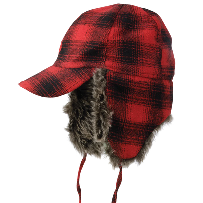 CASQUETTE À CARREAUX AVEC CACHE-OREILLES (2 COULEURS) TOUGH DUCK
