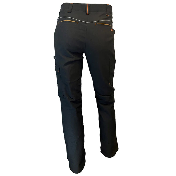 PANTALON DE TRAVAIL HOUSTON MULTI-POCHES NOIR ORANGE RIVER