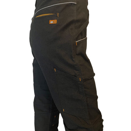 PANTALON DE TRAVAIL HOUSTON MULTI-POCHES NOIR ORANGE RIVER