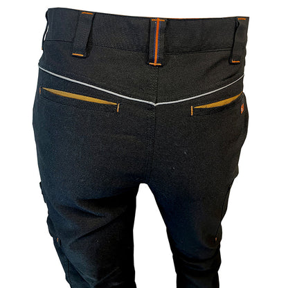 PANTALON DE TRAVAIL HOUSTON MULTI-POCHES NOIR ORANGE RIVER